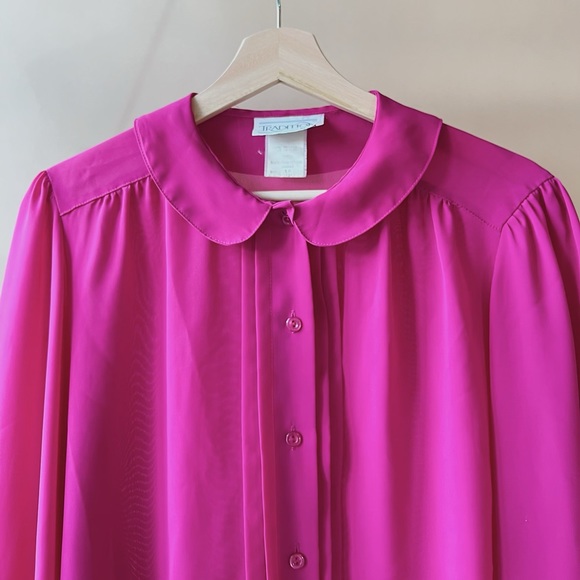 Vintage Barbie Pink Blouse with Peter Pan Collar - Picture 3 of 3